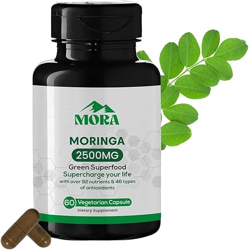 Miniatura 2 de Well-Being MORA Moringa Oleifera Cápsulas Energía, Articulaciones, Intestinos, Piel e Inmunología - Superalimento Verde - Vegano, 120 Cápsulas