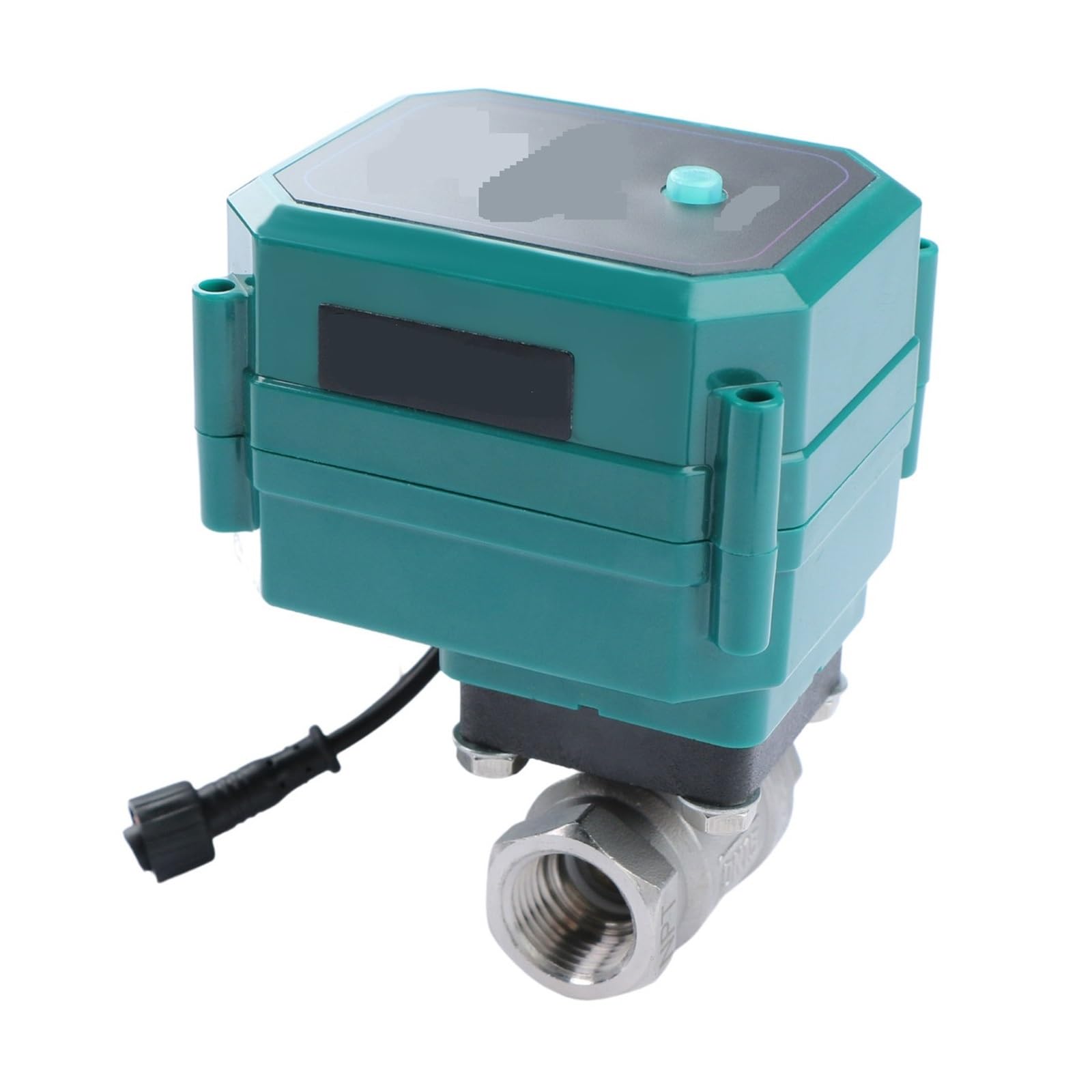 Kugelhahn aus massivem Edelstahl, intelligente motorisierte Fernbedienung mit manuellem WLAN-Schalter(3/4",NPT_OTHER_CR04)