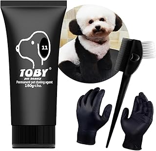 Generic Dog Hair Dye - Black-11, Non-toxic Pet Special Dye Paste, 4.93oz, Semi-permanent, DIY Animal Beauty, Permanent Dye...