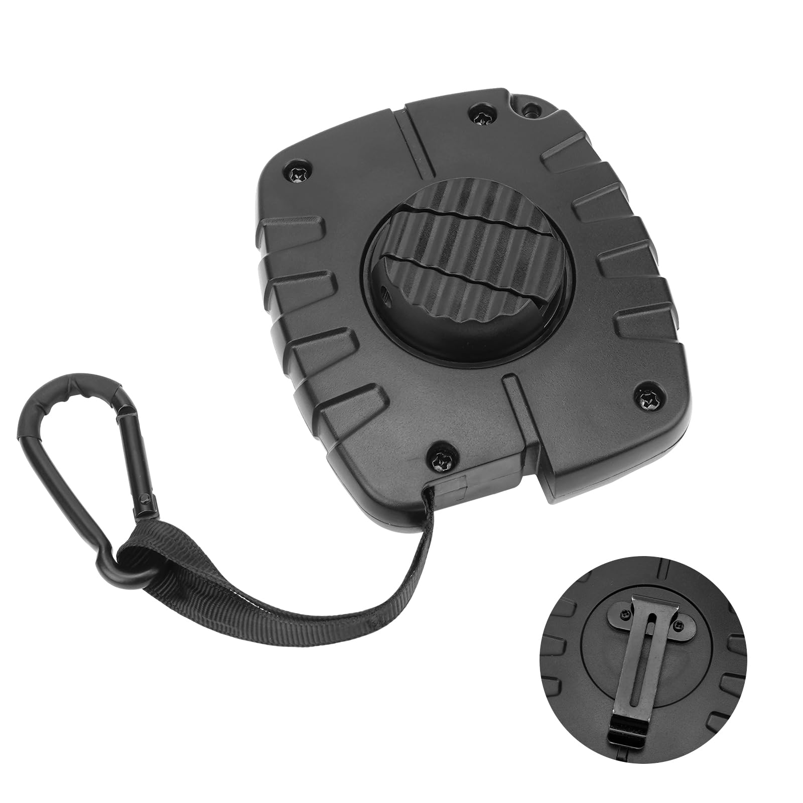 Adorila Treestand - Polipasto retráctil de 26 pies para caza de soporte de árbol, accesorios de elevación de cuerda de engranaje para arco de caza y recuperador de armas (negro)