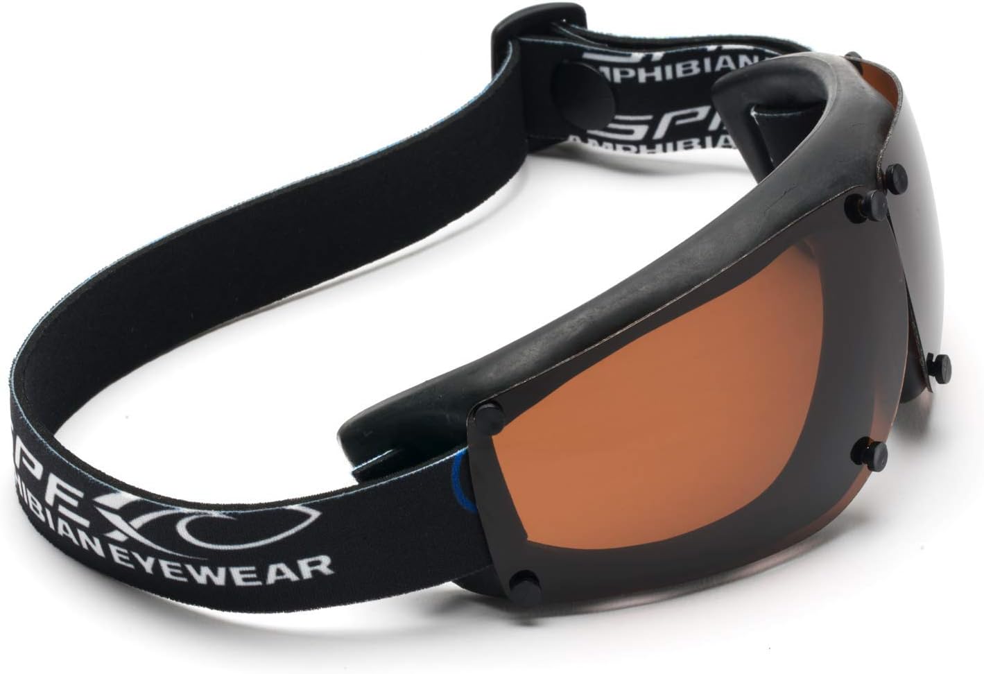 SPEX Amphibian Eyewear. BLACK with All WEATHER Polarized Lenses. Kitesurf, Jetski, Water Sport Goggles
