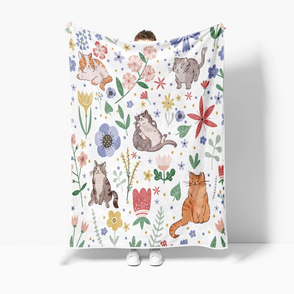 DYNH Cat Throw Blanket, Gift for Cats Lover, Boho ...