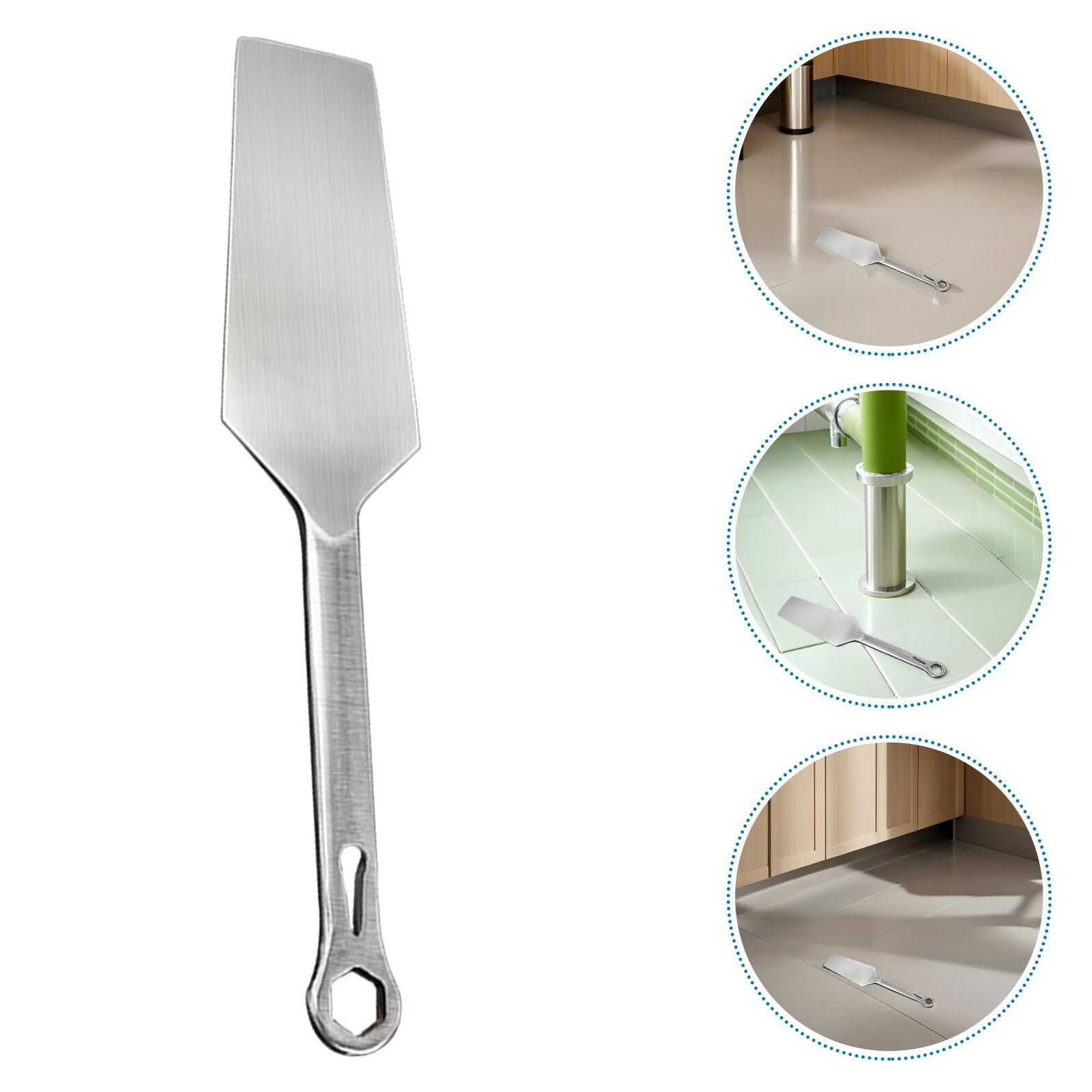 Gatuida Cazzuola per Muratura in Acciaio Inox Bifacciale Impugnatura Ergonomica Utensile Multiuso per Intonaco Malta e Piastrelle Strumento Manuale Resistente per Lavori di Finitura e