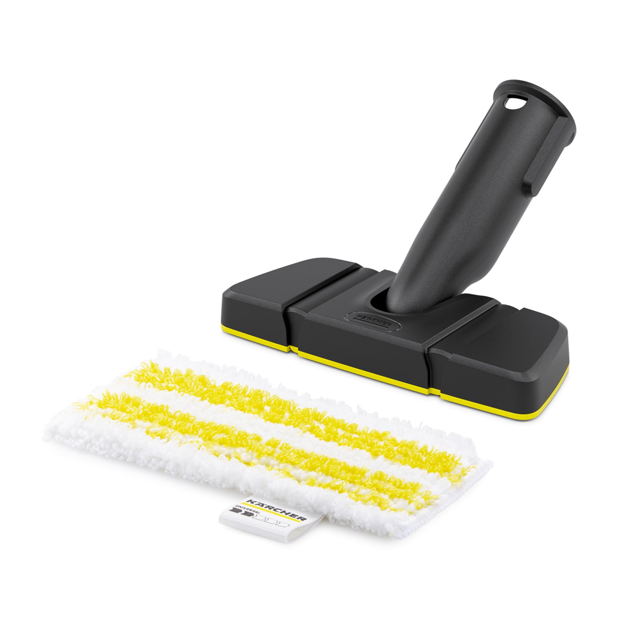 Kärcher flexible hand nozzle set features a versatile hand nozzle and a matching microfibre cloth, ideal for cleaning flat and curved surfaces. Original accessory designed for Kärcher steam cleaners.-image-33