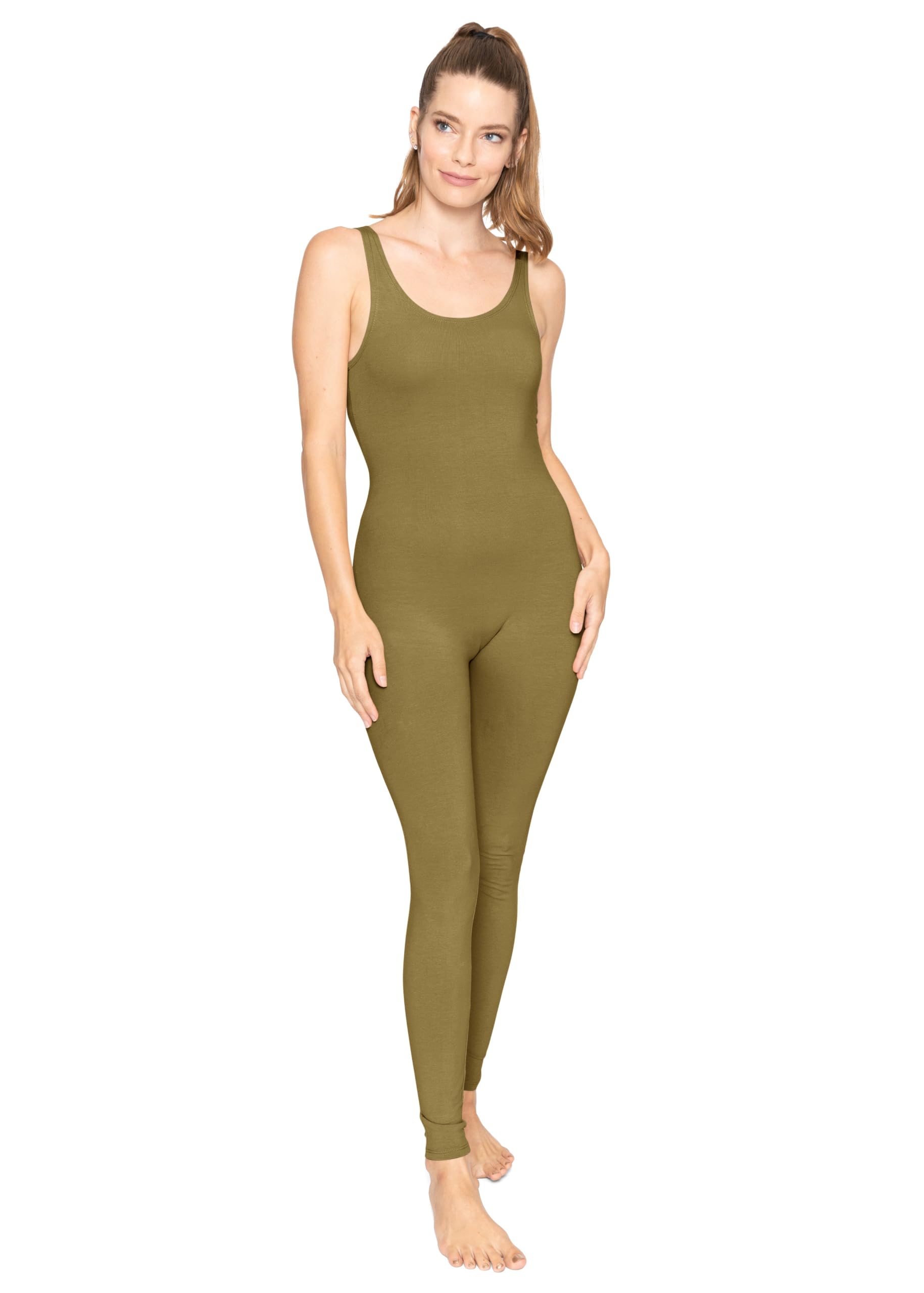 STRETCH IS COMFORT Teamwear Women's Regular and Plus Size Cotton Tank Unitard