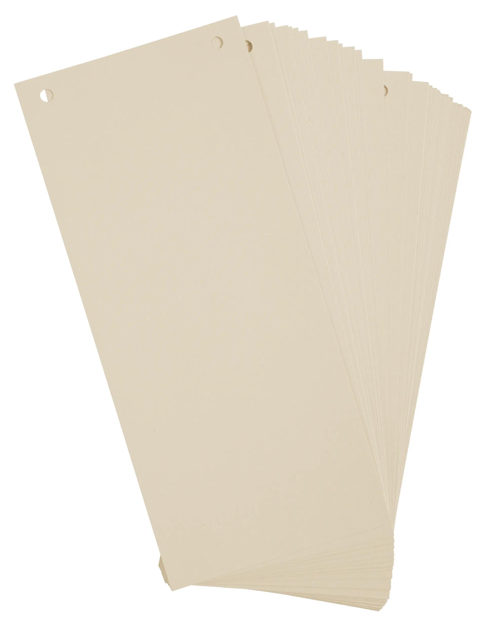 Paquet 100 fiches intercalaires horizontales unies perforees forever - 105 x 240 mm