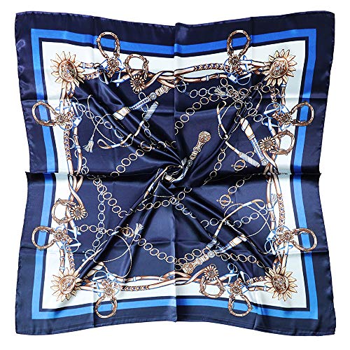 Image of Women's 35 inch Satin Square Silk Like Hair Scarves and Wraps Headscarf for Sleeping | Silk Feel Neckerchief, Hair Scarf, Fashion Bandana, Headscarf, Headband, Hair Wrap Sleeping, Daily Fashion Styling