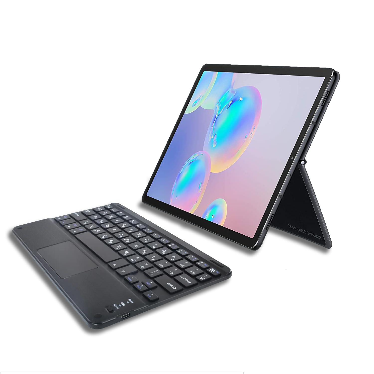 Bluetooth Keyboard for iPad, Wireless Keyboard, Rechargable with Touch Pad, Long Battery Life, Compatible with Apple iPad, Android Tablet, Samsung Galaxy Tab, Portable, Travel Friendly