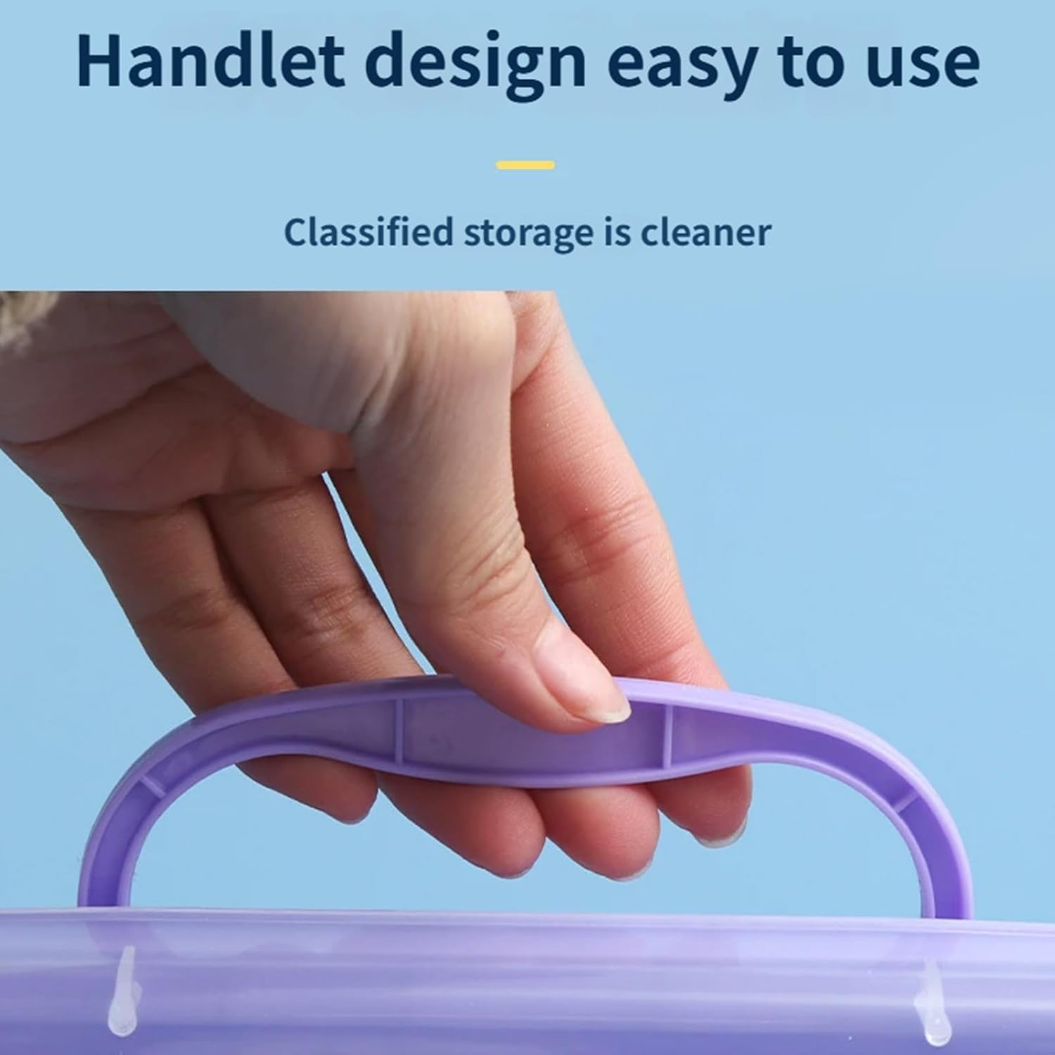 Sensory Play Sand Tray with Lid Stackable Storage Container, 34x23cm Sand Tray for Indoor Outdoor Sensory Play