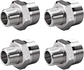 DOLUNTO Buje Hexagonal Reductor de Acero Inoxidable 304 316L, Rosca Macho NPT x NPT Macho, Resistencia a 210 KG, Accesorio de tubería de Alta presión, 4 uds (Color : NPT 1 x 1/4 316L)
