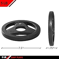 Vista 2 de JFIT Olympic 2 Inch Grip Plates and Bumper Plates for Barbell - Single Weights or Sets of 2 (Muliple Weights)