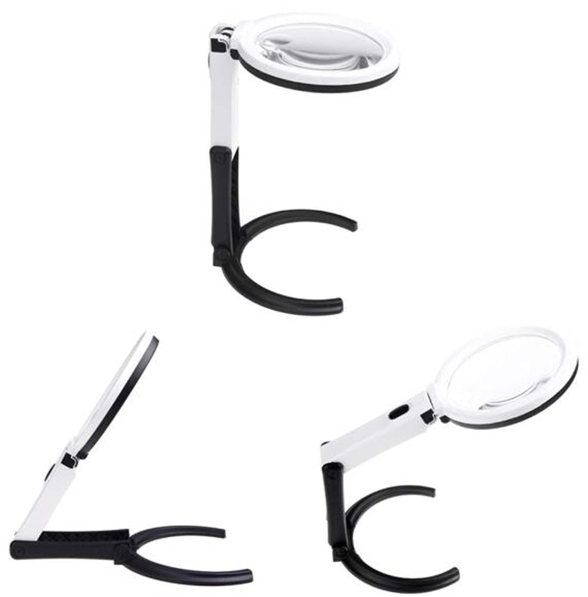 Lente d'Ingrandimento Grande Obiettivo Zoom 5X 10x Nuova Lente d'Ingrandimento Portatile Leggera da 80 mm, Lente per Leggere Hobby Giornali Mappe Monete Artigianato a Maglia