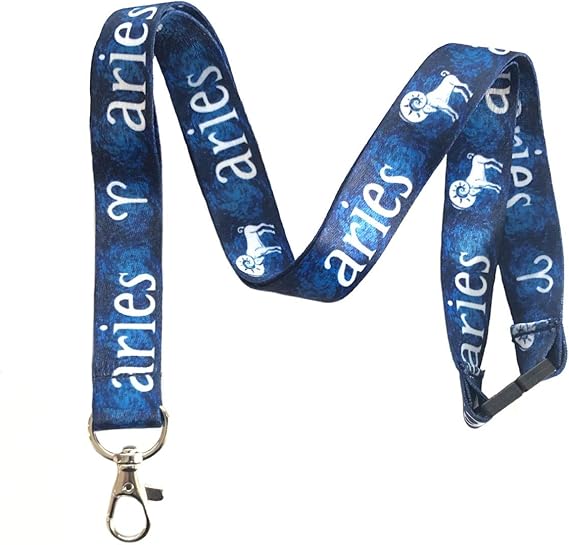 Aries Zodiac Break Away Lanyard Key Chain Id Badge Holder
