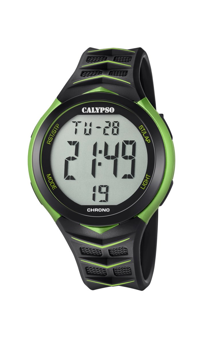 CalypsoMens Digital Quartz Watch with Plastic Strap K5730/4