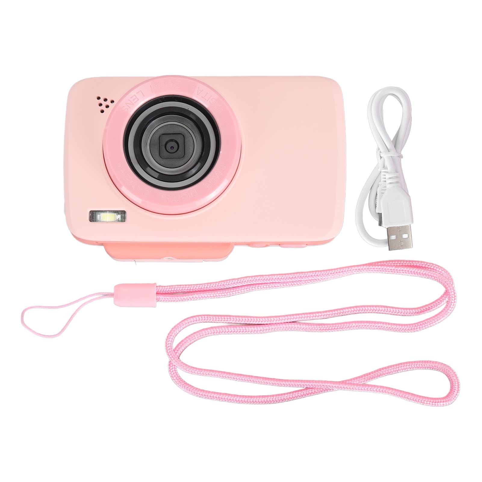 Kids Selfie Camera HD 40MP Photo 1080P Video, Digital Camera Toy with 2.4 Inch Flip Screen, Auto Focus and Built in Games for Toddlers, Includes Shoulder Strap and Charging Cable