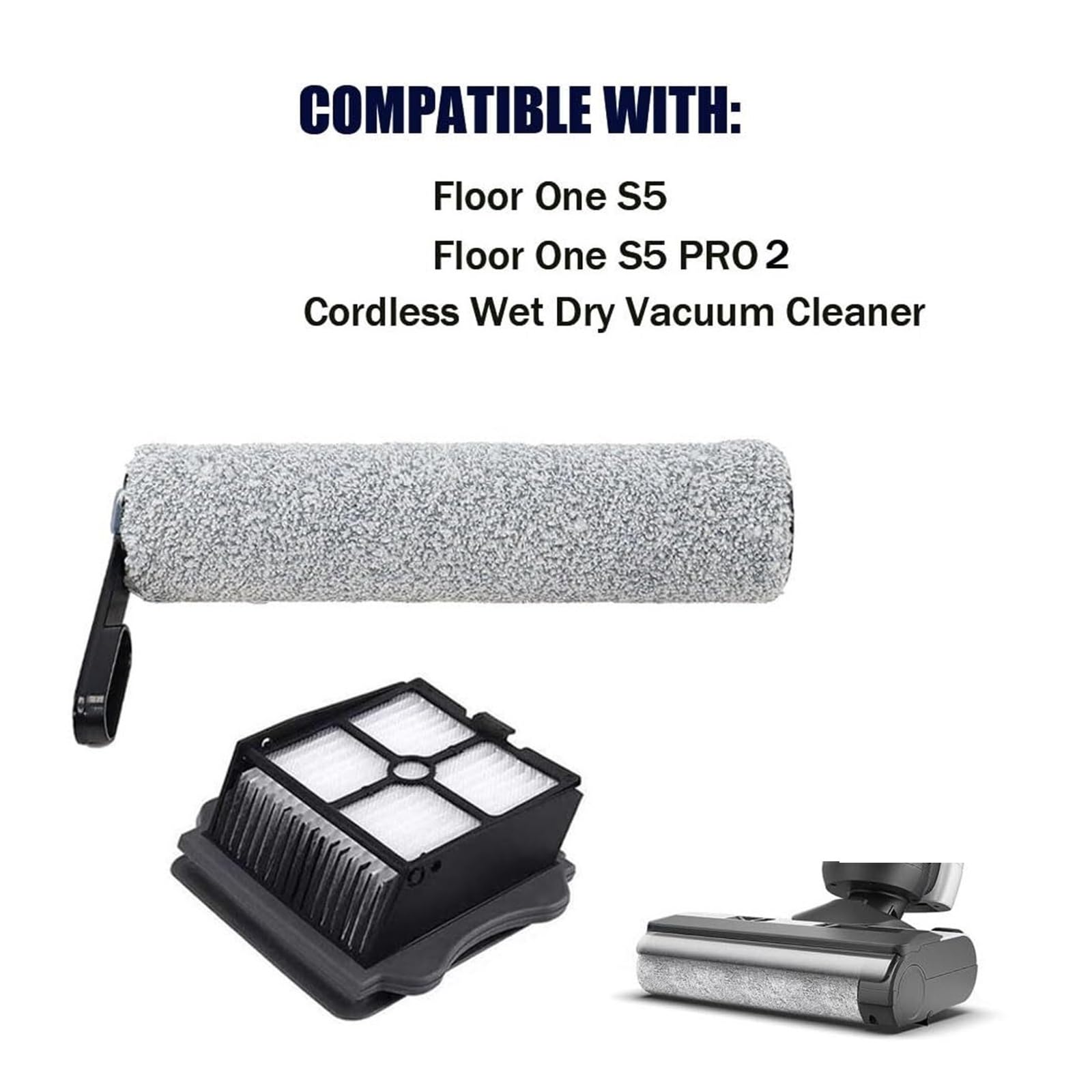 Bürstenrolle, Kompatibel Mit Tineco, Floor One S5 / S5 Pro2, Teile, Rollenbürste, Filter, Nass- Und Trockensauger, Ersatzzubehör(6pcs Filter)