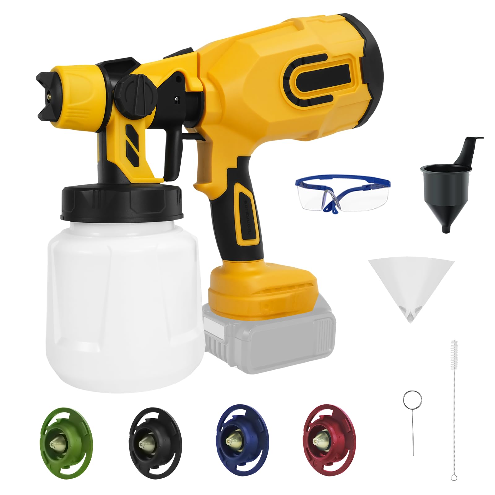 Pulvérisateur de peinture sans fil Dewalt 20V pistolet maison 1200ml facile