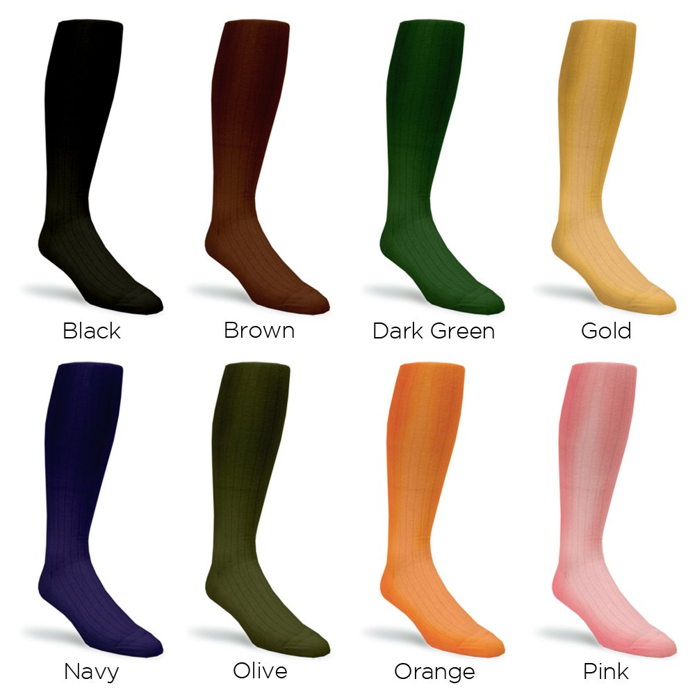 Golf Knickers Color sólido, sobre la pantorrilla, calcetines de vestir, calcetines de golf, calcetines, paquete de paquete, Varios, Large