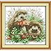 Produktbild Igel und Pilz-Kreuzstich 11CT 14CT Kreuz-Stich-Set Großhandel Tier Kreuzstich Kits Stickerei Needlework Handgemachte Kreuzstich (Cross Stitch Fabric CT number : 11CT picture printed)