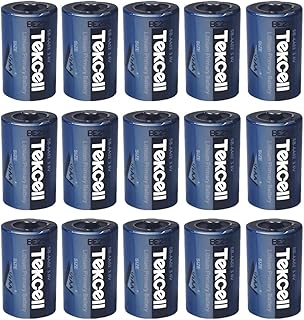 MEELER 15 PCS 3.6V 1200mAh SB-AA02 Lithium Battery for Tekcell SB-AA02 3.6V 1/2AA Non Rechargeable (No Plug)