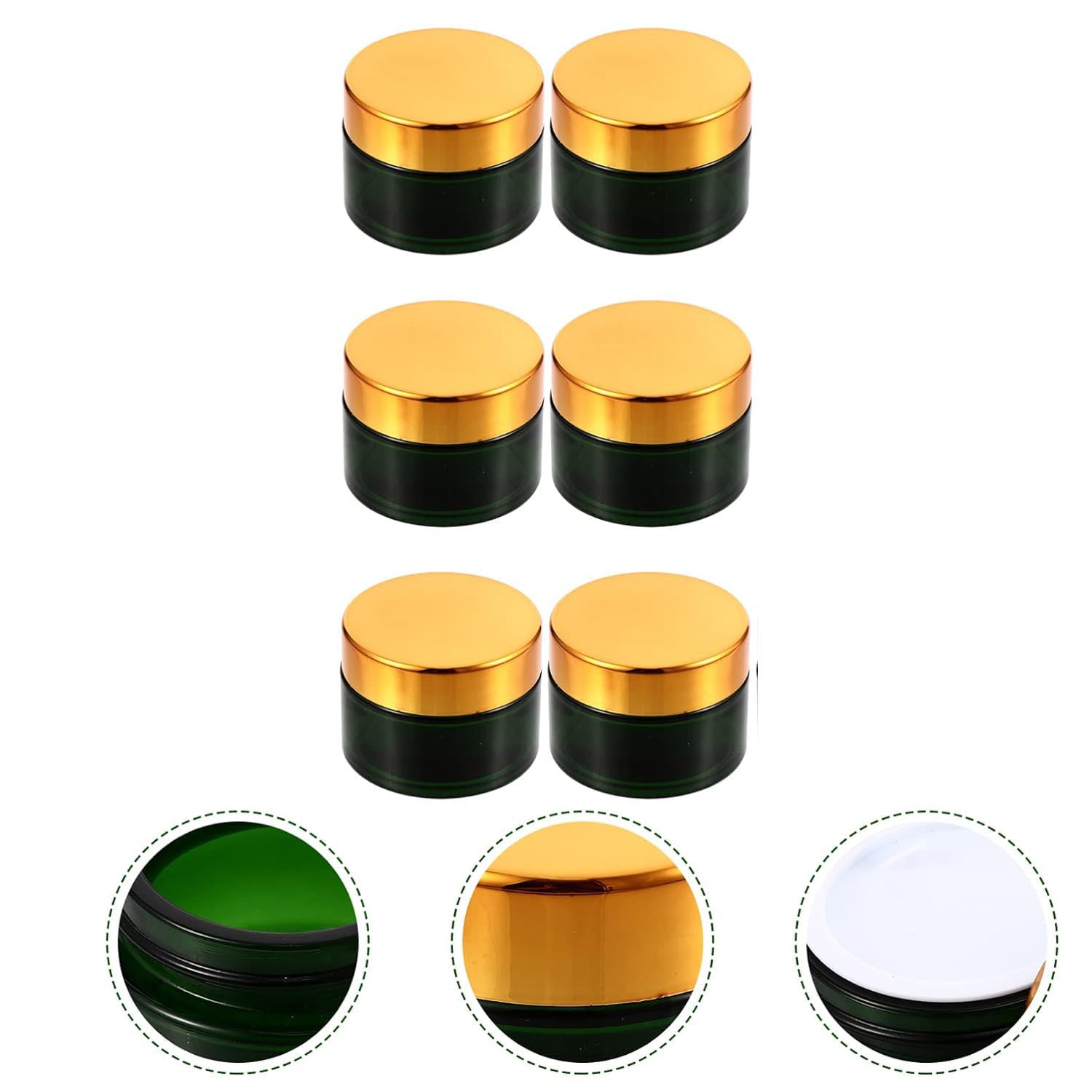 6 Stück Salbentiegel 30ml mit Deckel – Creme Behälter, Leerd