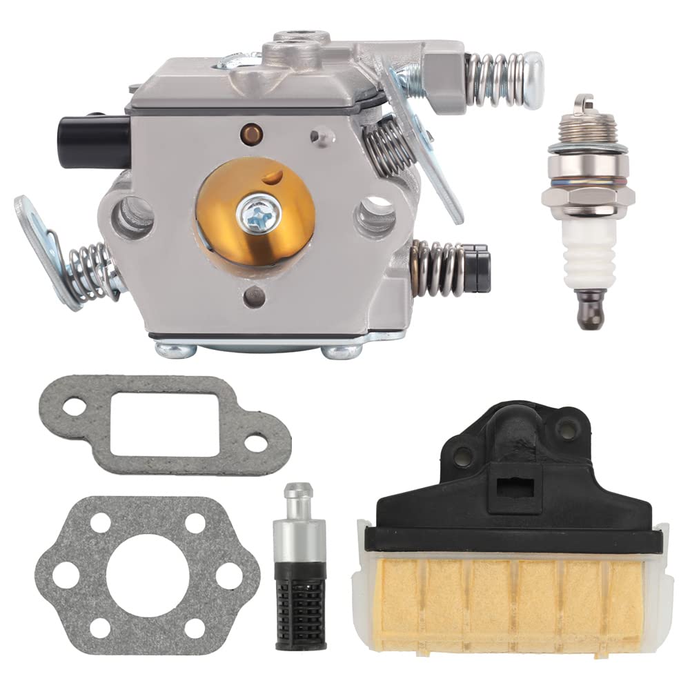 Biuhpa Carburetor Chainsaw 1123 120 0605 for Sthil MS210 MS230 MS25 021 023 025 Replace Wal-bro WT-215 WT-286A with Chainsaw Oil Filter Air Filter Gasket Spark Plug