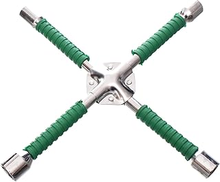 Generic. Heavy Duty Wheel Wrench With Silicone Grip - Green