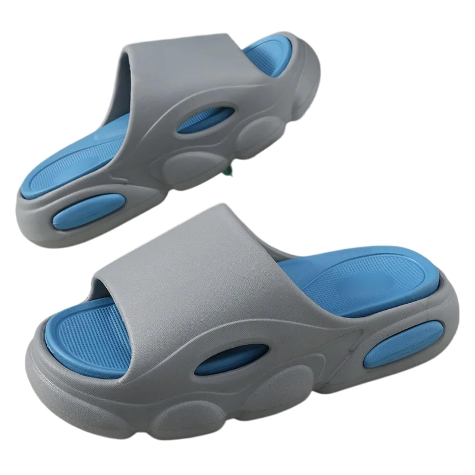 Ciabatte Uomo Crestar Unisex Cloud Slides Platform Pantofole Eva Morbide Sandali da Bagno Antiscivolo-khaki-42-43(25 5-26cm)
