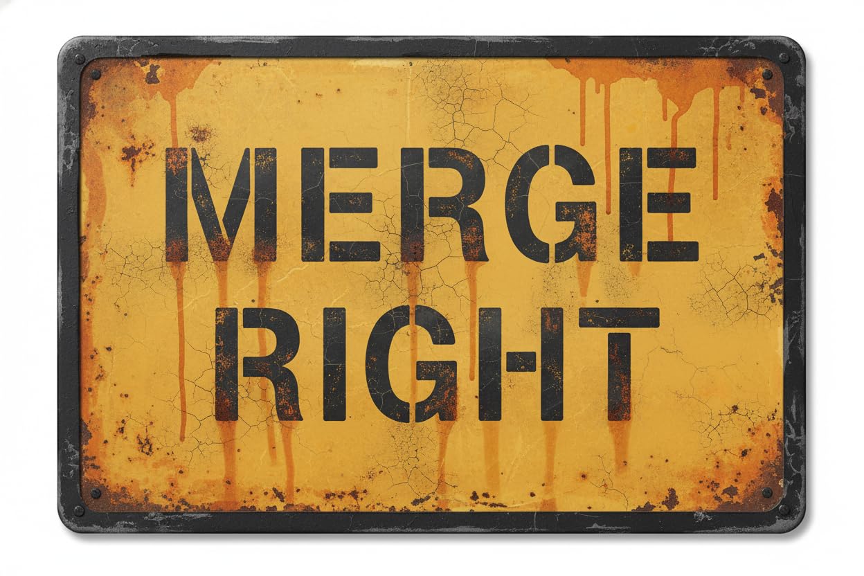 Wall Decor Merge Right - Traffic Sign Metal Sign 8 X 12 Inches Clear Signage For S, Fences Vintage Signs Aluminum Plates Printed