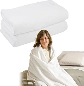 CODOHI 31"x71" Sauna Blanket Insert 2 Pack Machine Washable Blanket Towel Insert Super Absorbent Towel for Infrared Sauna Blankets (2, White)