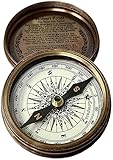 Brújula de bolsillo de latón antiguo, herramienta de navegación al aire libre de 2 pulgadas para senderismo, camping y caza, réplica militar, regalo para todas las ocasiones