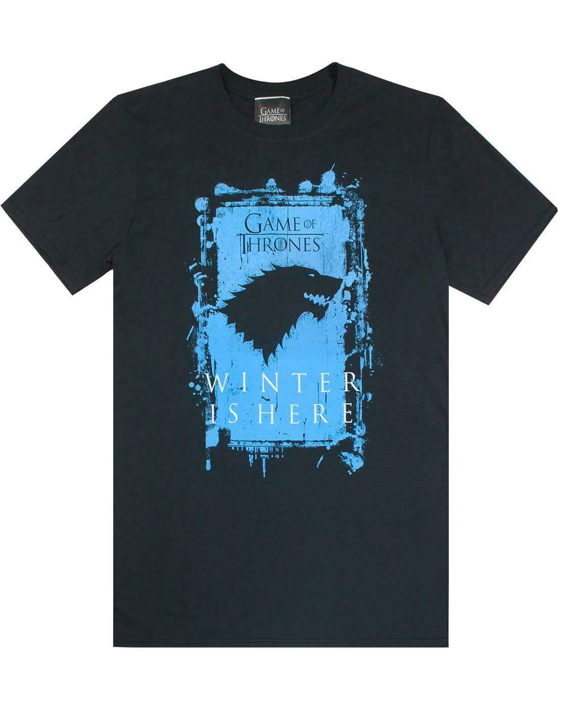 Vanilla Underground Men's Black Game Of Thrones Winter Is Here T-Shirt