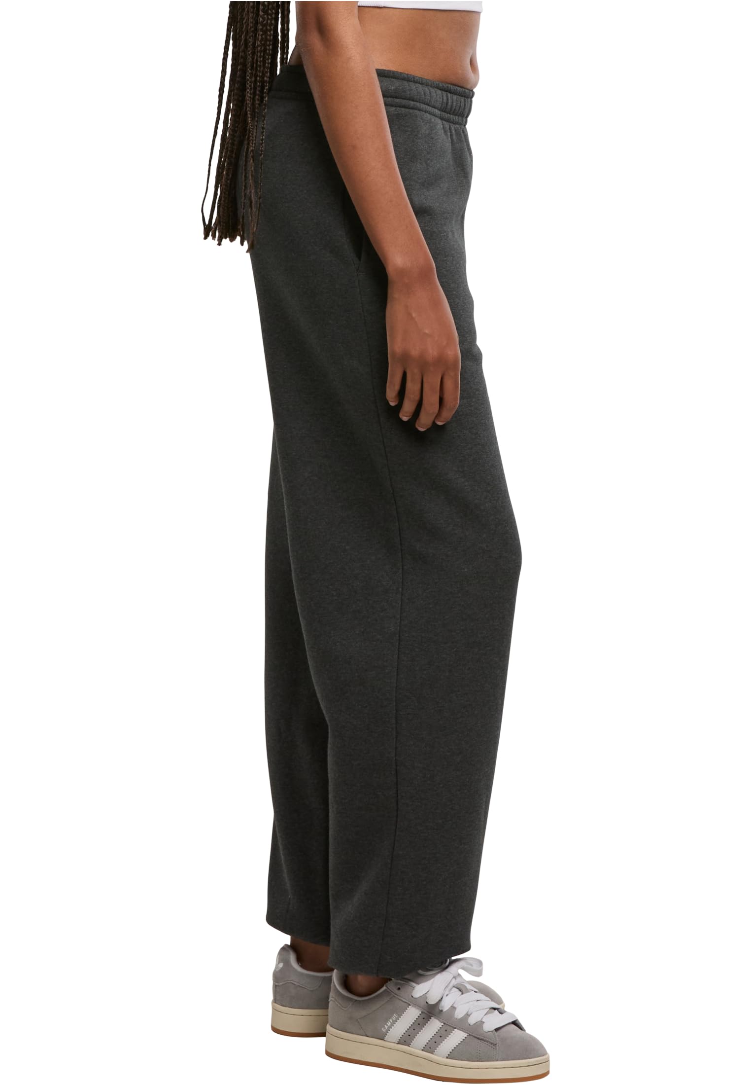 Urban Classics Damska bluza z kapturem Fluffy – miękka bluza z kapturem z kieszenią typu kangur, czarna, oversized fit, przytulna bluza z kapturem na co dzień i w czasie wolnym