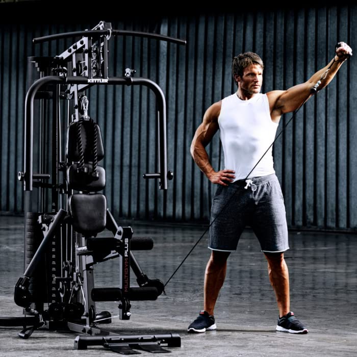 Kettler Kraftstation MultiGym Plus | 31 Übungen | 16 x 5kg Gewichtsblock | 3D-Flex Motion-System | Hand- / Fußschlaufe… – Bild 3
