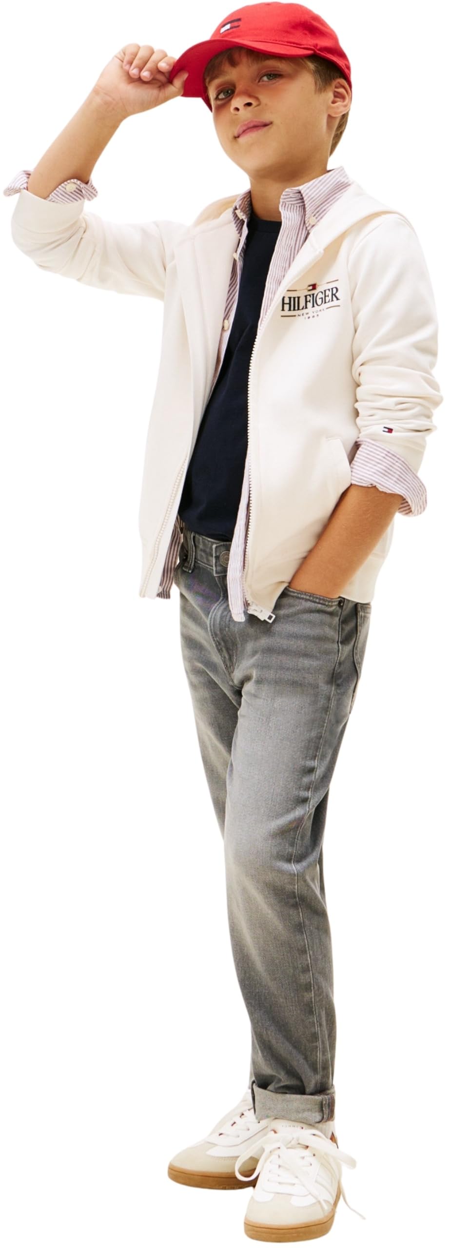 Tommy Hilfiger Straight Grey Jeans Kb0kb10038 - Droit - Droit - Garçon