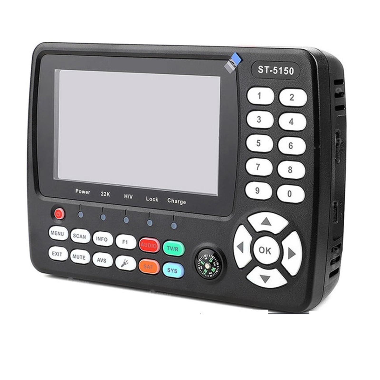 ST-5150 DVB-S2/T2/C Miernik z celownikiem satelitarnym HD z ekranem TFT LCD o przekątnej 4,3 cala do regulacji anteny telewizji satelitarnej Wyczyść wyświetlacz
