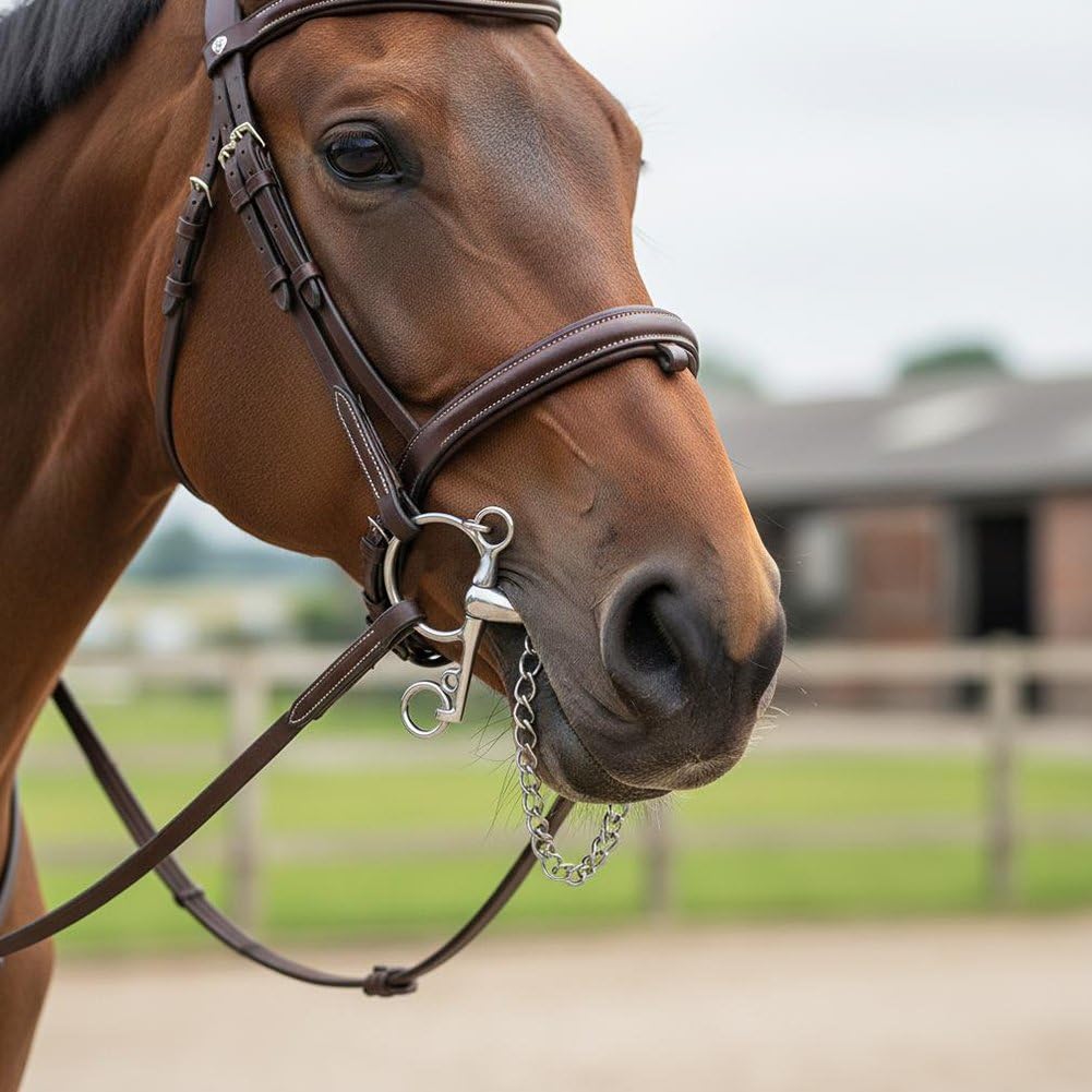 Morso per Cavallo in Acciaio Inossidabile, Morso a per Addestramento, Accessori per Finimenti Equitazione.