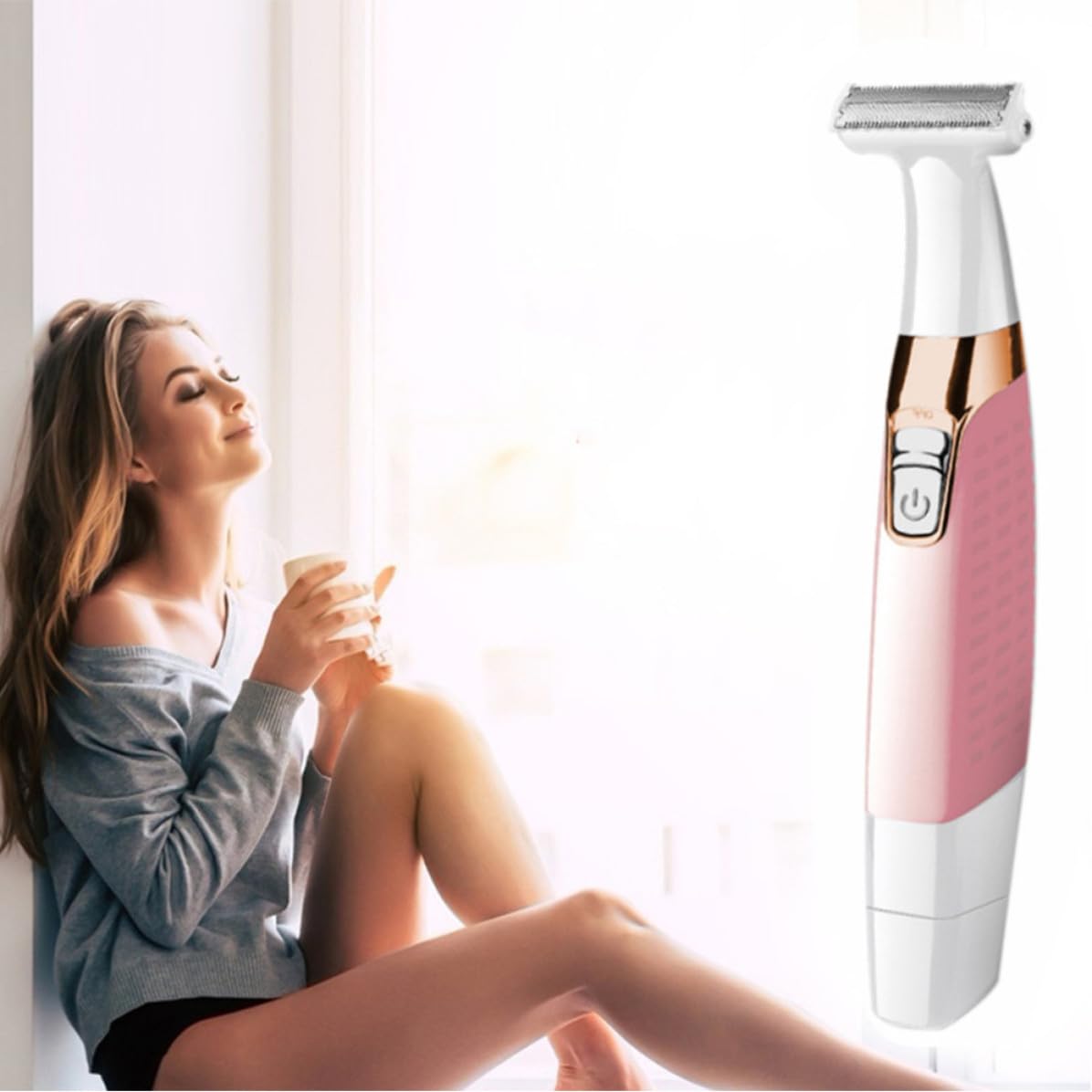 Depilador Eléctrico Rosa para Mujeres, Usb, Abs, Portátil