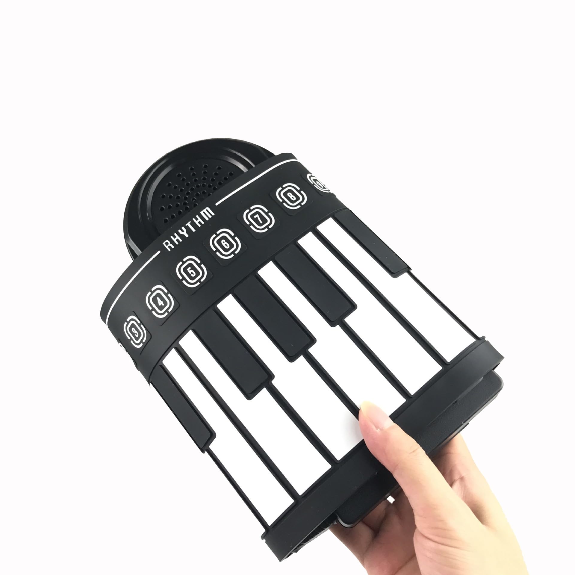 Tastiera Digitale Per Principianti Pianoforte A Mano Con 49 Tasti E Altoparlante Pianoforte Elettronico Portatile Pieghevole Per Principianti Per Esercitarsi(Black)
