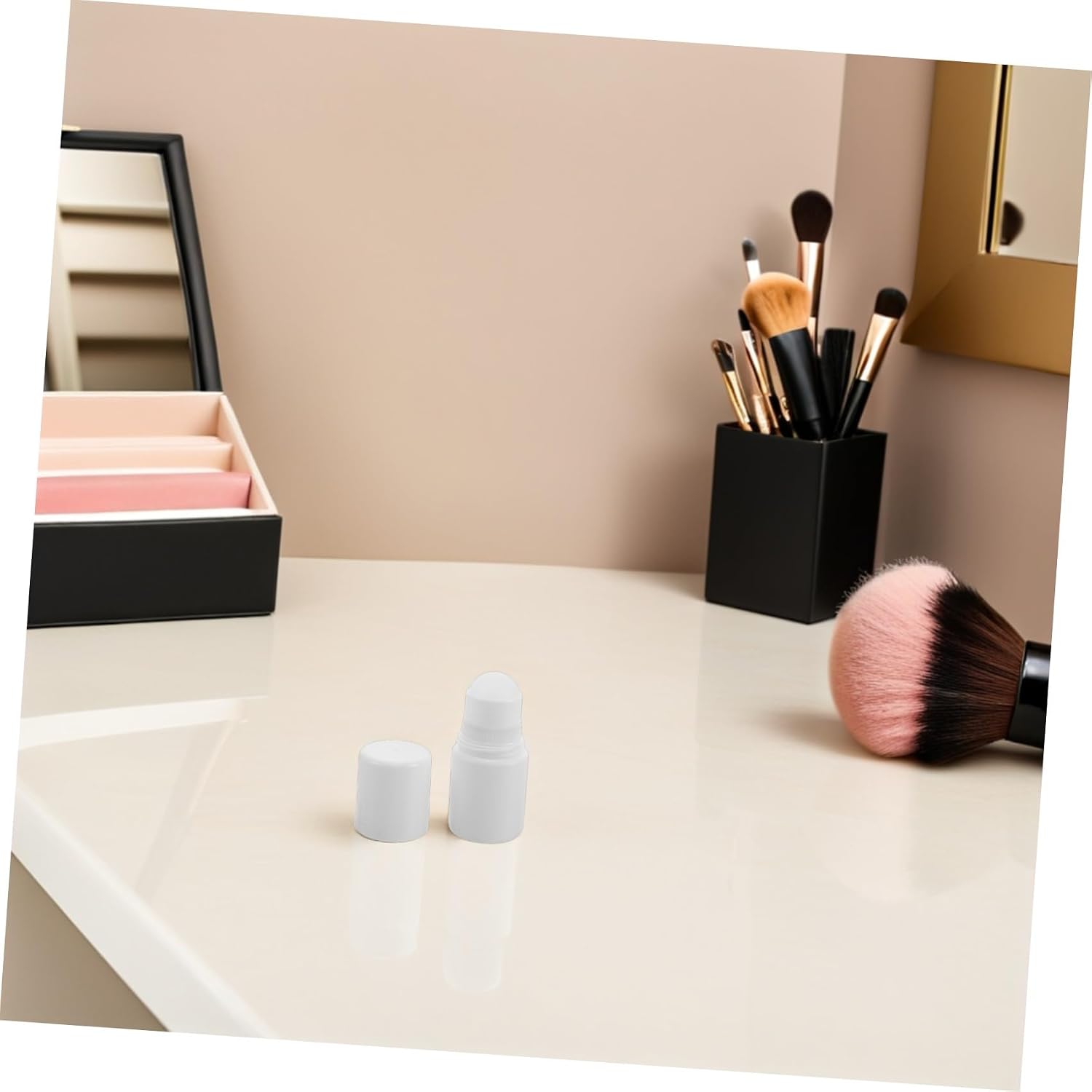TEHAUX 10pcs Oz Refillable Roll on Bottle Plastic Roller Applicator Bottle | Leak-proof White Cap Design, Portable 1oz Size for Travel and Outdoor Use, for Aromatherapy Oil and Chinese Medicine