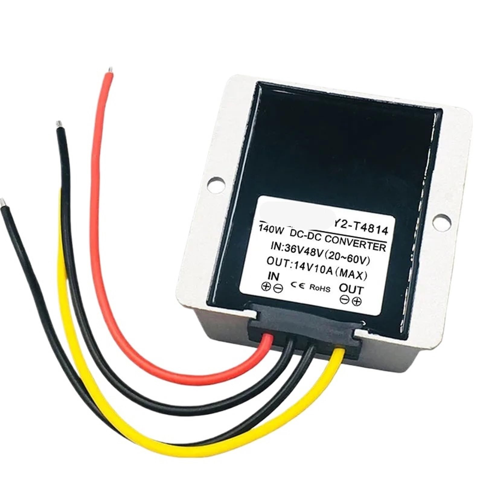 Convertisseur 36V 48V vers 14V 10A étanche et compact pour talkie voiture