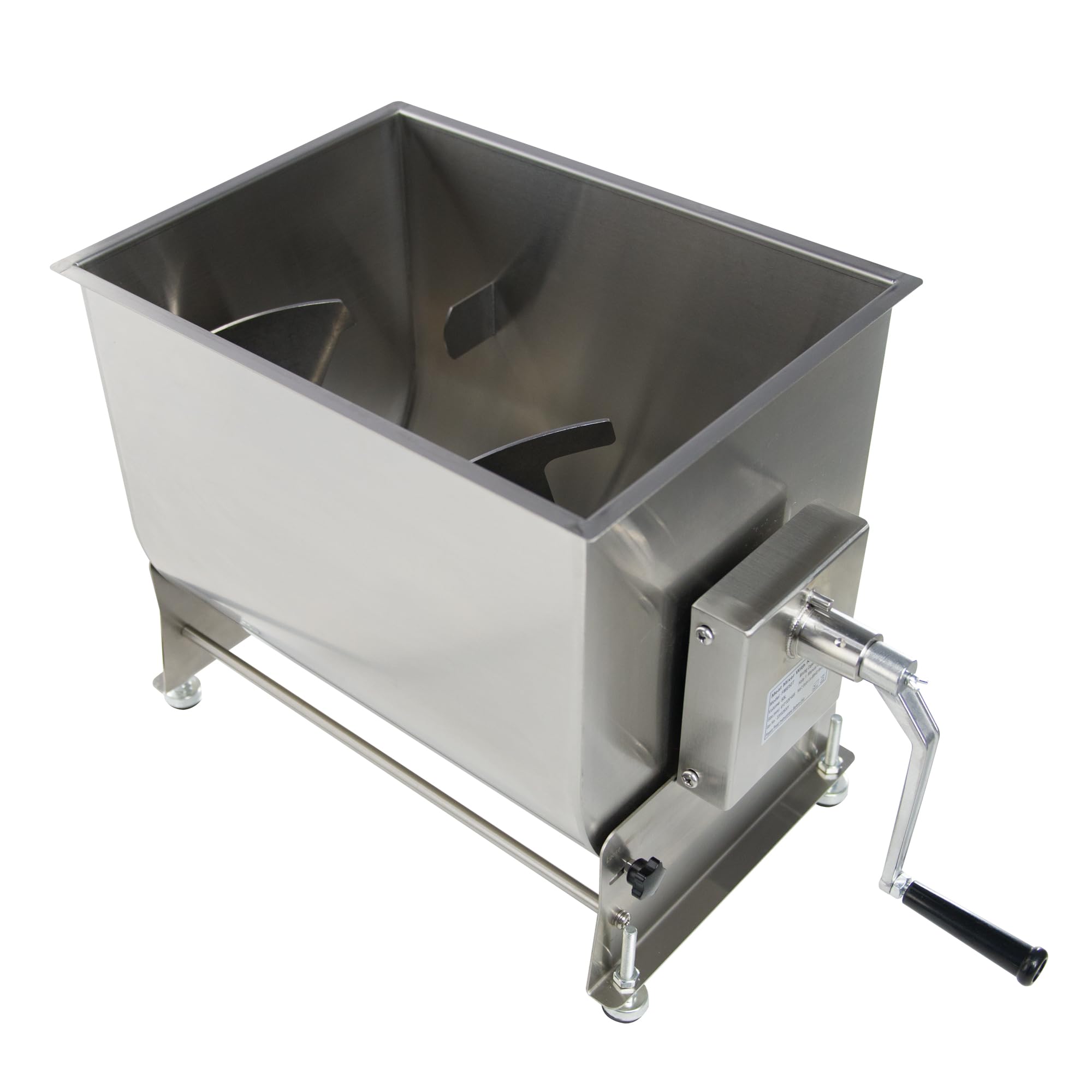 Hakka 90lb/45L Manual Meat Mixer, Stainless Steel 60L Tilt Tank Meat Mixer for Sausage (Mixing Max.90lb/45L for Meat)