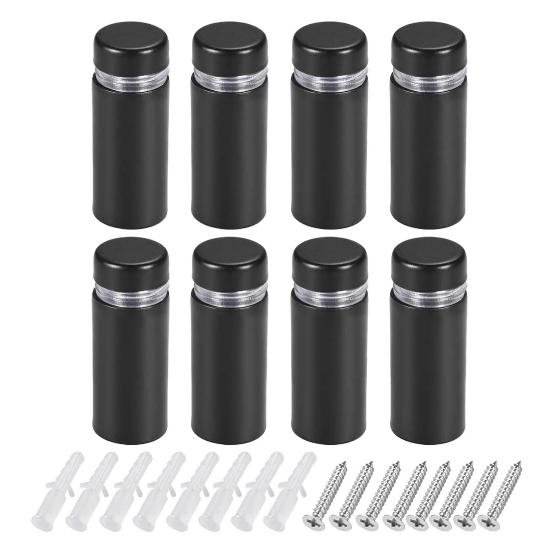 TA-VIGOR 8 Pack 1/2 Dia x 1-5/16"(12x33mm) Black Stainless Steel Sign Standoff Screws