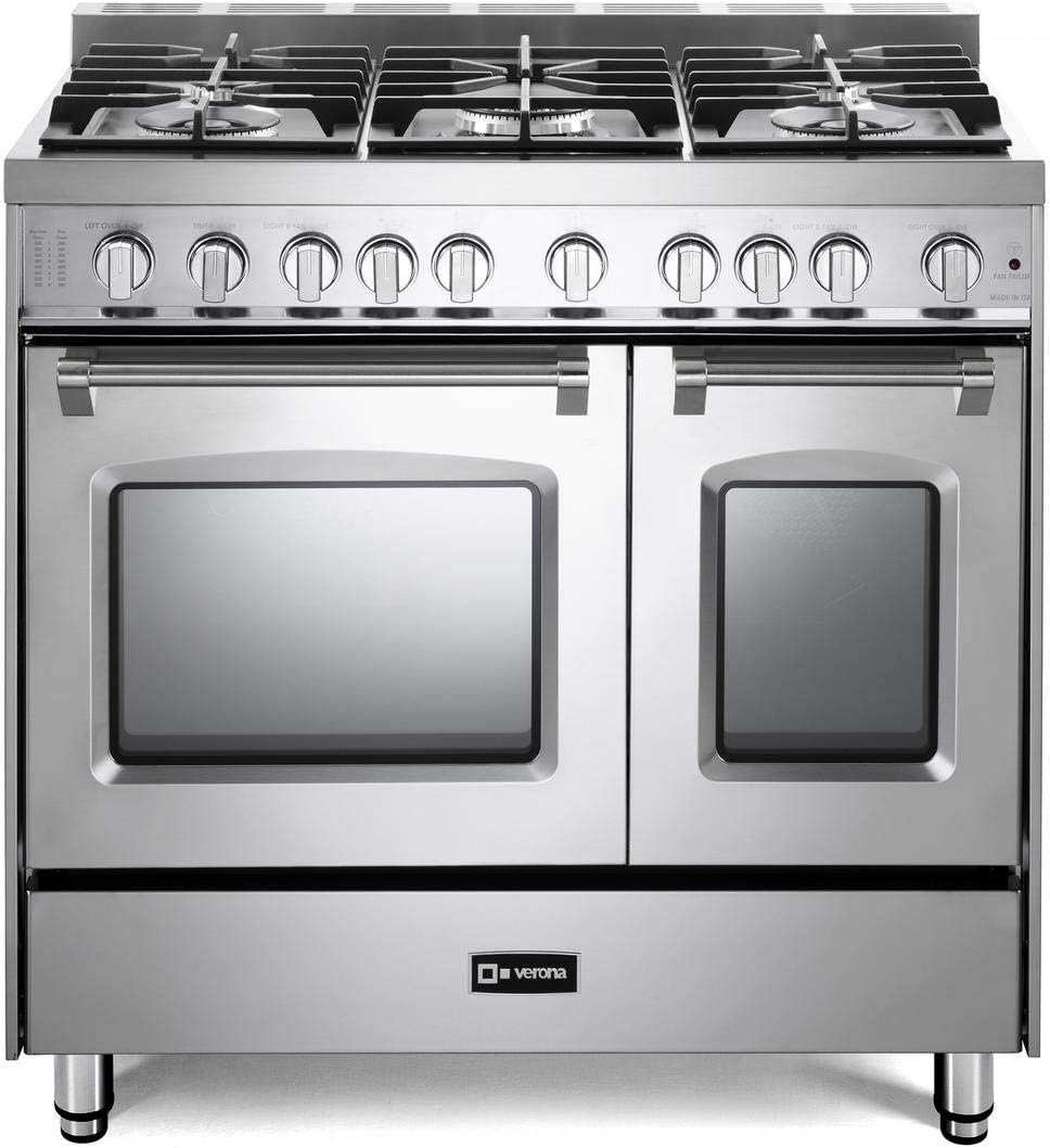 VPFSGG365DSS 36 inch Prestige Series Freestanding Gas Double Oven Range with 5 Sealed Burners, 3.9 cu. ft. Oven Capacity, Convection in Stainless Steel