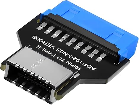 Duttek 5Gbps USB Front Panel Adapter, USB 3.1 Front Panel Socket Key-A Type-E Female to 3.0 19/20Pin Female Header Adapter Extension Card