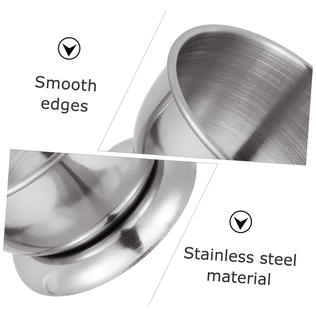 SOLUSTRE 4 Sätze Kleine Teetasse Rostfrei Tassen Faltbar Reisen Haushaltstea Becherbecher Aus Edelstahl Edelstahlbecher Teegeschirr Kaffeetasse Edelstahl Metallbecher Silber 2 Stücke * 4