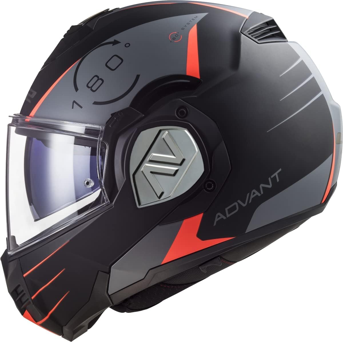 LS2, Casco Moto Modulare ADVANT CODEX Matt Black Titanium, XXL
