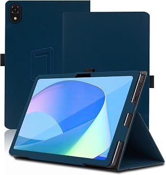 Case for DOOGEE U10, 10 inch, DOOGEE U10 Tablet Case, Folding Stand Protective Cover with Pencil Holder and Wrist Strap, Full Protection. Blue