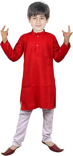HRR Cotton Kurta Pajama Set for Boys Kids