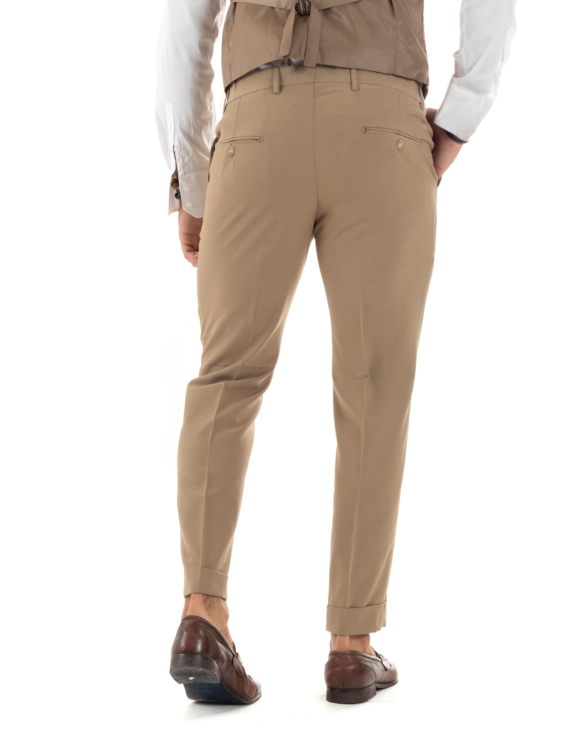 Abito Uomo Monopetto Vestito 3 Pezzi Completo Giacca Pantaloni Panciotto Elegante Sartoriale Vari Colori